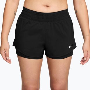 Дамски шорти за бягане Nike One Dri-FIT 2IN1 black/white