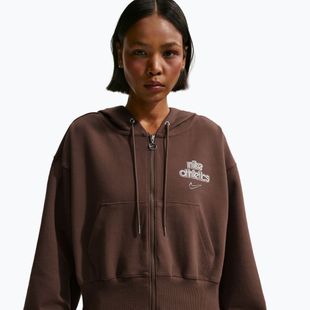 Дамски суитшърт Nike Phoenix Full-Zip Hoodie light chocolate