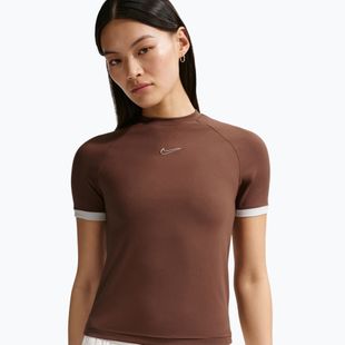 Дамска тениска Nike Gloss Fitted Top light chocolate