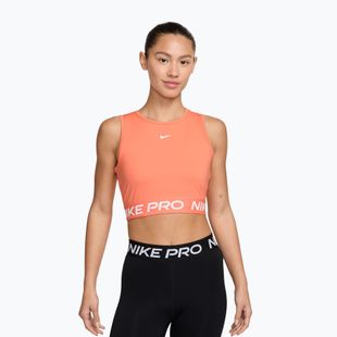 Дамски тренировъчен топ Nike Pro Dri-Fit crimson bliss/white