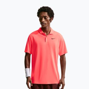 Мъжка тениска/фланелка за тенис Nike Court Dri-Fit Polo Solid hot lava/black