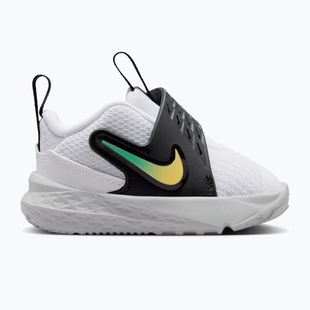 Детски обувки Nike Team Hustle D 12 white/black/clear emerald/topaz gold