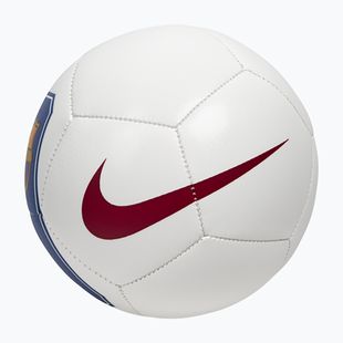 Топка за мини футбол Nike Skills FC Barcelona white/cardinal red size 1