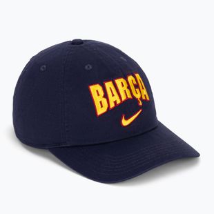 Детска шапка с козирка Nike FC Barcelona Club Cotton blackened blue