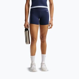 Дамски къси панталони/шорти Nike One High Waisted Biker 5" midnight navy/hydrogen blue/white