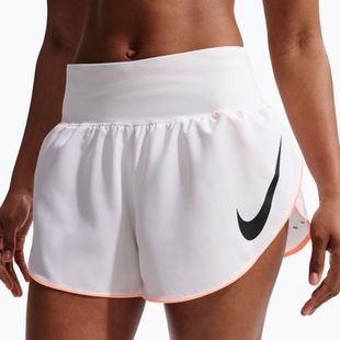 Дамски шорти за бягане Nike Tempo Swoosh Dri-Fit Mid-Rise Brief-Lined white/orange pulse/black
