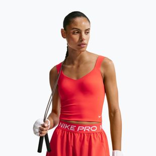 Дамска тренировъчна тениска Nike Pro Sculpt Medium Support Padded Tank light crimson/white