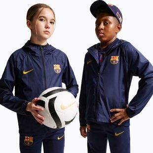 Детско футболно яке Nike FC Barcelona Academy Pro blackened blue/black/mineral yellow
