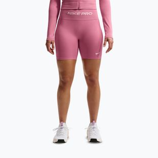 Дамски тренировъчни шорти Nike Pro Seamless High Waisted Biker 5" peony/white
