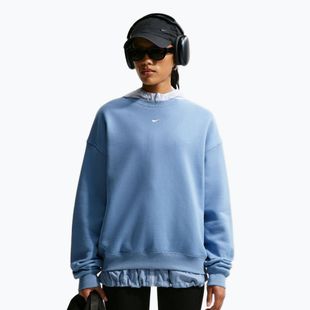 Дамски суитшърт Nike Studio Fleece Medium Weight work blue/sail