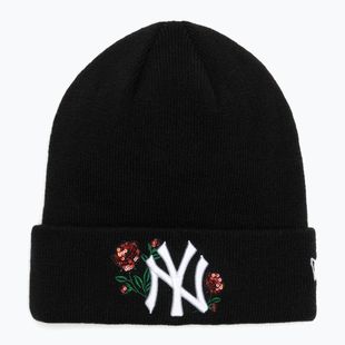 Дамска зимна шапка New Era Sequin Rose Beanie New Yor Yankees black