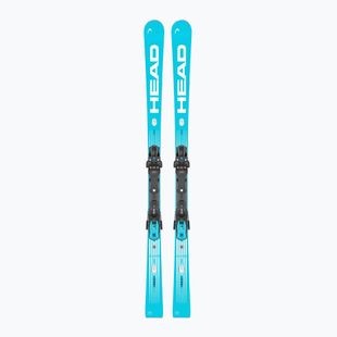 Ски за спускане със ски автомати HEAD WC Rebels e-SL Pro RP WCR 14 + Protector+ FF 14 GW blue/white