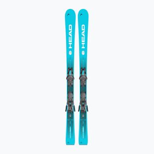 Детски ски за спускане със ски автомати HEAD WC e.Race Team SW JRS + Jrs 7.5 GW CA blue/white