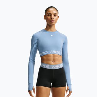 Дамска блуза с дълъг ръкав Nike Pro work blue/white