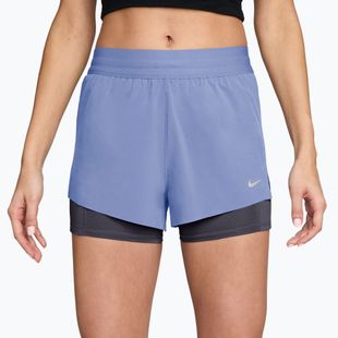 Дамски шорти за бягане Nike Swift Mid-Rise 2in1 aluminum/royal tint