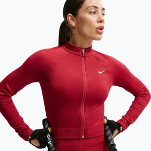Дамски суитшърт за тренировка Nike Pro Seamless tough red/white