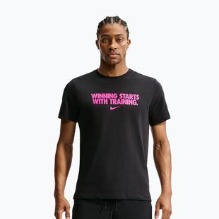 Мъжка тренировъчна тениска Nike Dri-Fit Winning black/hyper pink