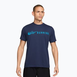 Мъжка тениска за бягане Nike Dri-Fit Running T-Shirt midnight navy/light current blue