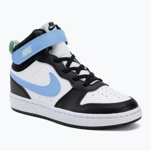 Детски обувки Nike Court Borough Mid 2 white/black/arctic green/football blue