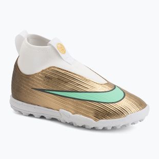 Детски футболни обувки Nike Jr. Mercurial Superfly 11 Academy "Kylian Mbappé" metallic gold/green glow