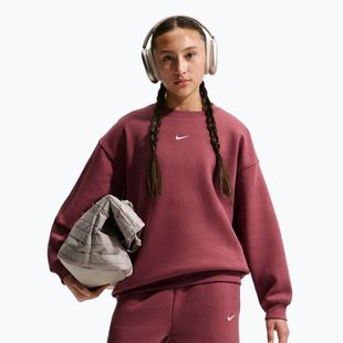 Детски суитшърт Nike Sportswear Studio pink smoke/white