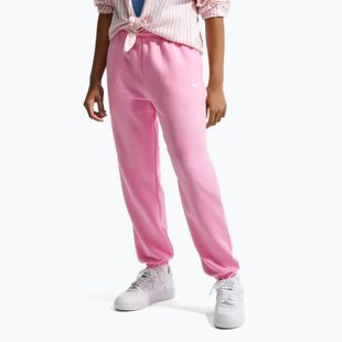 Детски панталони Nike Sportswear Studio Fleece pink rise/white