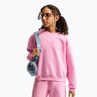 Детски суитшърт Nike Sportswear Studio pink rise/white