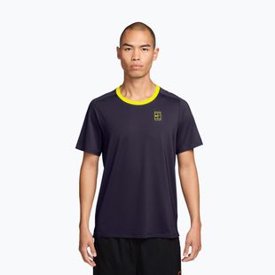 Мъжка тениска за тенис Nike Court Advantage purple dynasty/lemon venom/lemon venom