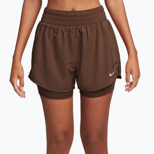 Дамски шорти Nike One Dri-Fit High-Waisted 3" 2In1 cacao wow/white