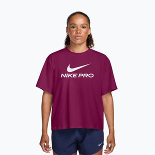 Дамска тренировъчна тениска Nike Pro Dri-Fit Loose true berry/white