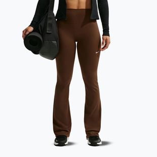 Дамски клин Nike One High Waisted Flared cacao wow/white