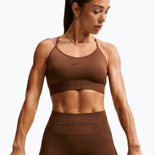 Дамски спортен сутиен Nike Pro Seamless Light Support Sports Bra cacao wow