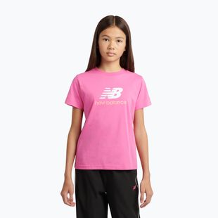 Детска тениска New Balance Jersey Stacked Logo Tee pink satin