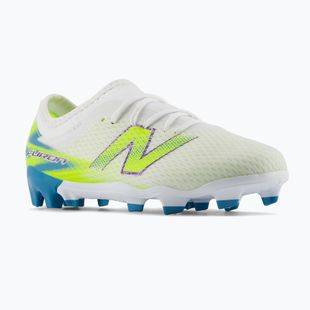 Детски футболни обувки New Balance Furon Team V9 FG white/alkaline green