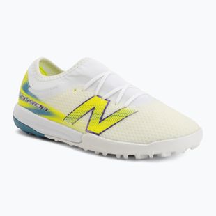 Детски футболни обувки New Balance Furon Team V9 TF white/alkaline green