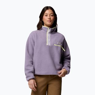 Дамски поларен суитшърт Columbia Helvetia II Cropped Half Snap Fleece shale purple/lavender haze/citron haz