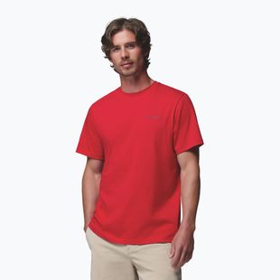 Мъжка тениска Columbia CSC Basic Logo Back Tee mountain red/linework c badge
