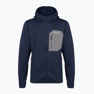 Мъжки трекинг суитшърт Columbia Tall Heights Hdd Grid Fleece Full Zip collegiate navy/city grey