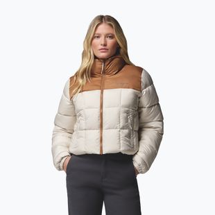 Дамско ватирано яке Columbia Puffect III Cropped dark stone/camel brown