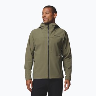 Мъжко софтшел яке Columbia Tennen Mountain Hooded Softshell stone green