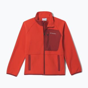 Детски поларен суитшърт Columbia Fast Trek V Full Zip super sonic/red oxide