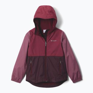 Детско яке за дъжд Columbia Rainy Trails III Fleece Lined moonvista/rich wine/antique mauve