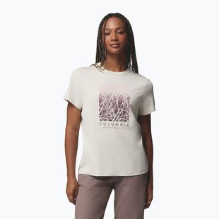 Дамска тениска Columbia Parsons Point SS Graphic Tee dark stone heather/treescape