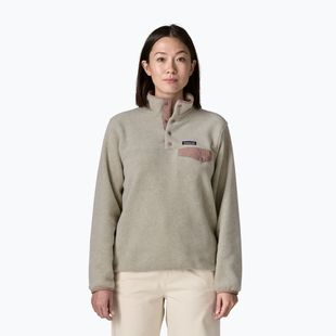 Дамски поларен суитшърт Patagonia Lightweight Synchilla Snap-T Pullover oatmeal heather w/moonrise taupe