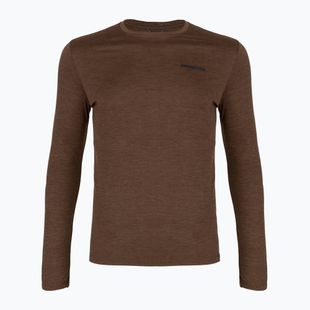 Мъжка блуза с дълъг ръкав Patagonia Cap Cool Daily Boardshort Logo LS berm brown - light berm brown x-dye