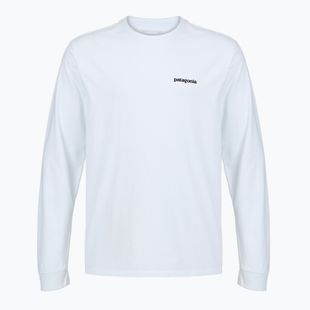 Мъжка блуза с дълъг ръкав Patagonia P-6 Logo Responsibili fiber white