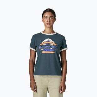 Дамска тениска Patagonia Great Waves Ringer Tee summit blue