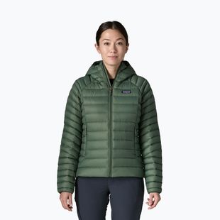Дамско пухено яке Patagonia Down Sweater Hoody canopy green