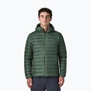 Мъжко пухено яке Patagonia Down Sweater Hoody treeline green