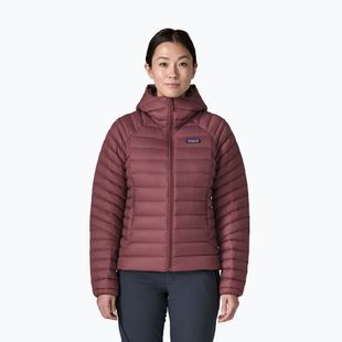 Дамско пухено яке Patagonia Down Sweater Hoody dark ruby